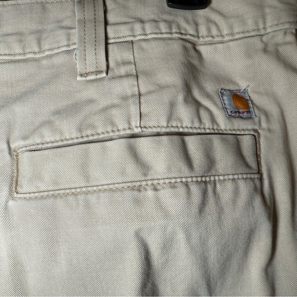 Carhartt Men’s Tan Relaxed Fit Pants 42X30 5 Pocket Belt Loops Chino Well Made - Picture 8 of 16